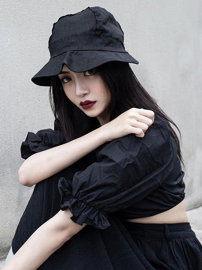 Summer Fringed Solid Bucket Hat