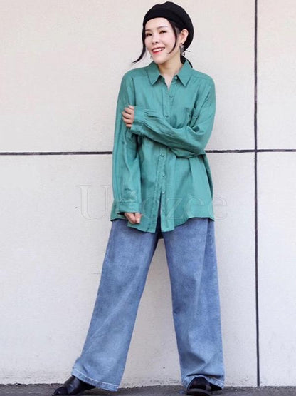 Original Adjustable Waist Wide Leg Jean Pants