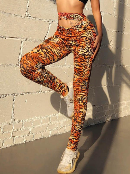 Leopard Printed High Waist Breathable Leggings