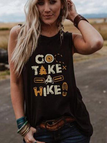 Simple Black Printed T-Shirts Tops