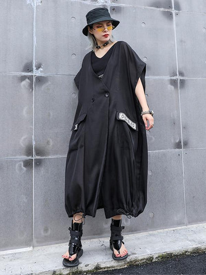 Light Elastic Waist Design Trench Coat