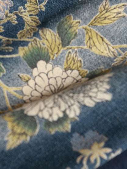 Retro Floral Embroidered Harem Pants