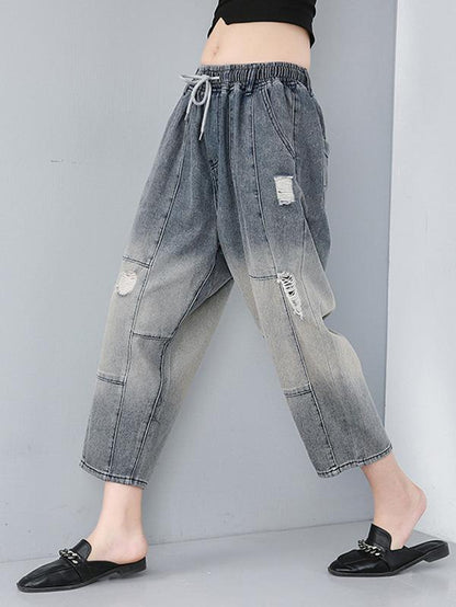 Loose Wide-leg Split-joint Harem-pants