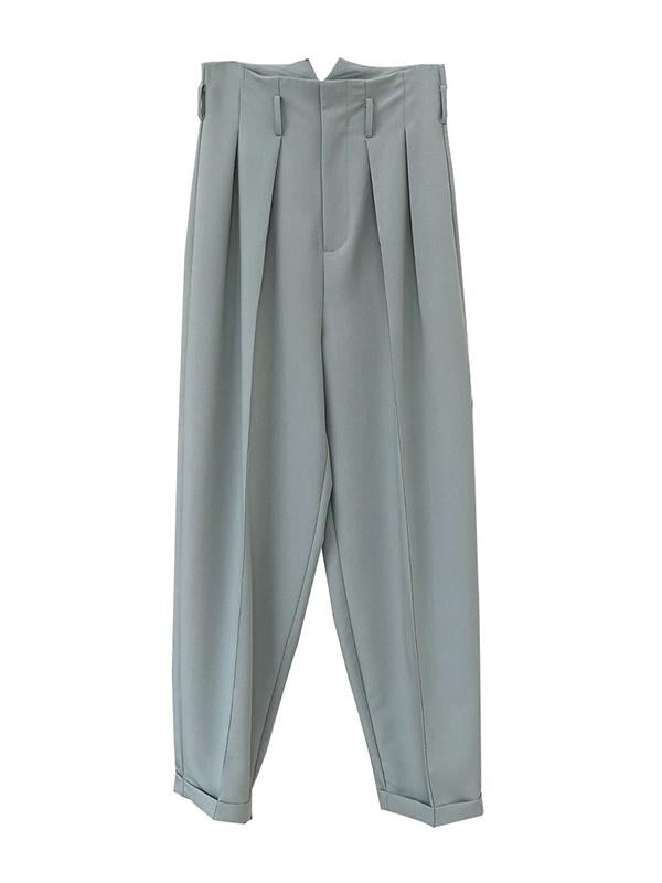 Casual Solid Column Pants Bottoms