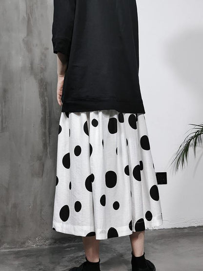 Vintage Original Polka-Dot A-line Skirt