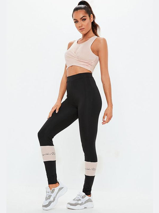 Patchwork High Waist Workout Leggings