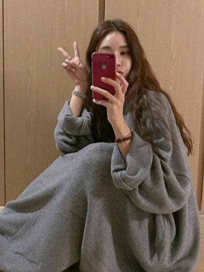 SUPER LOOSE PUFF SLEEVE LONG ROBE