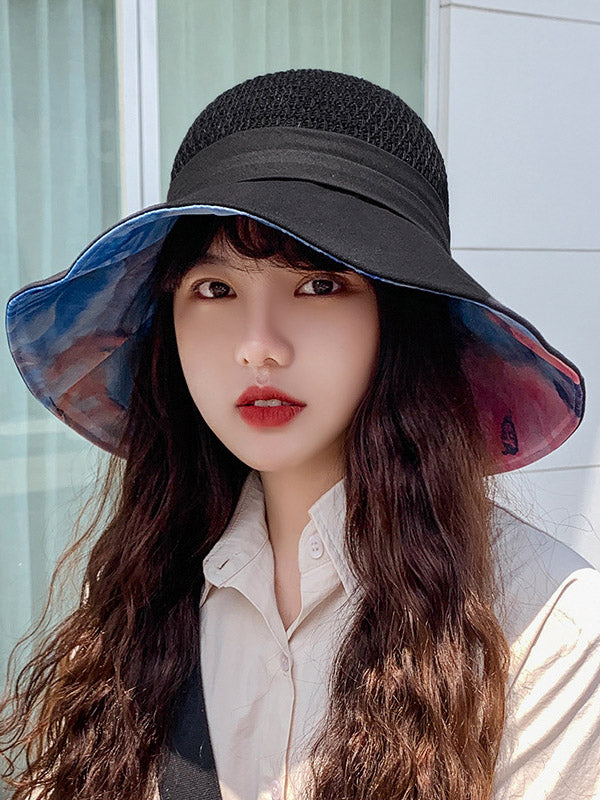 Casual Split-Joint Knitting Bow-Embellished Fisherman Hat