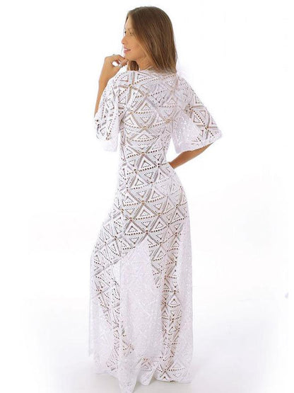 Sexy Hollow Embroider Cower-up Swimwear