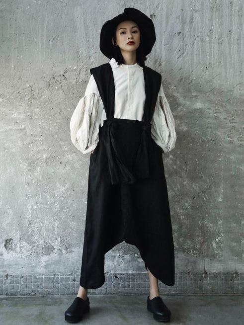 Solid Linen Loose Harem Pants