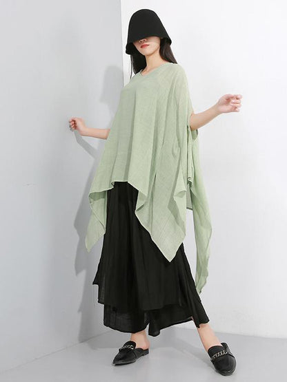 Loose Oversize Batwing Sleeves Shirt
