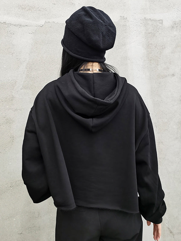 Original Split-Joint Long Sleeves Drawstring Hoodies
