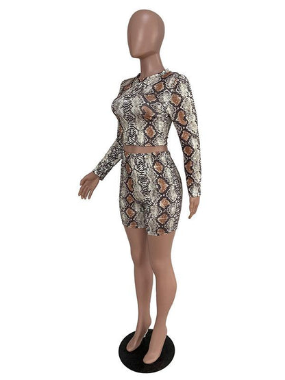 Snake Printed Yoga Suits