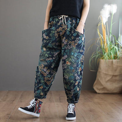 Buykud Floral Printed Comfortable Loose Harem Pants