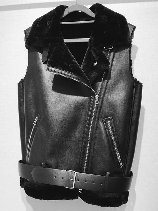 WARMER FAUX LEATHERETTE VEST