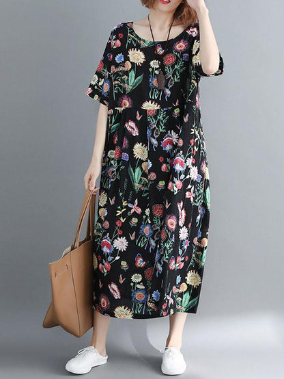 Summer New Loose Oversize Printed Dress