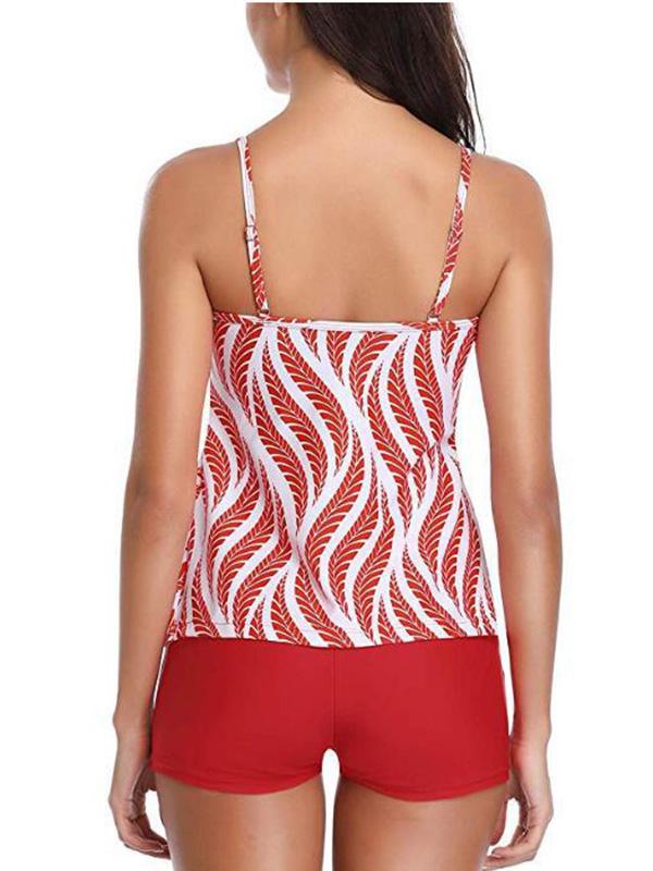 Retro Multi-Layered Tankini Swimwear