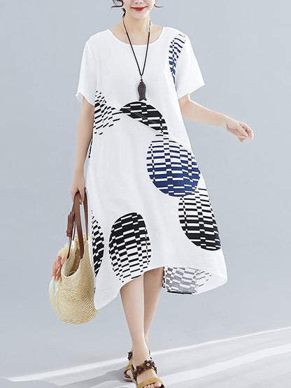 Casual Printed Long Shirt Dress