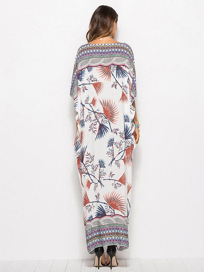 Loose Floral Printed Beach Kaftans