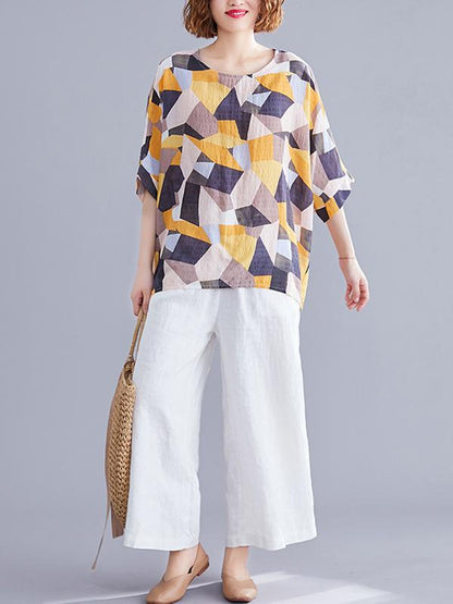 Geometry Oversize Printed T-Shirt