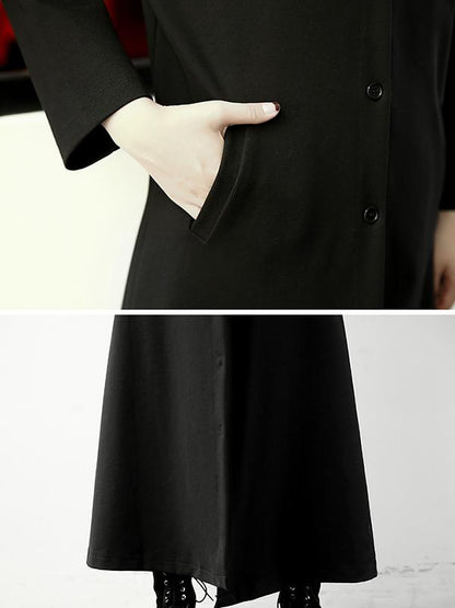 Loose Lapel Long Sleeves Boyfriend Style Outwear