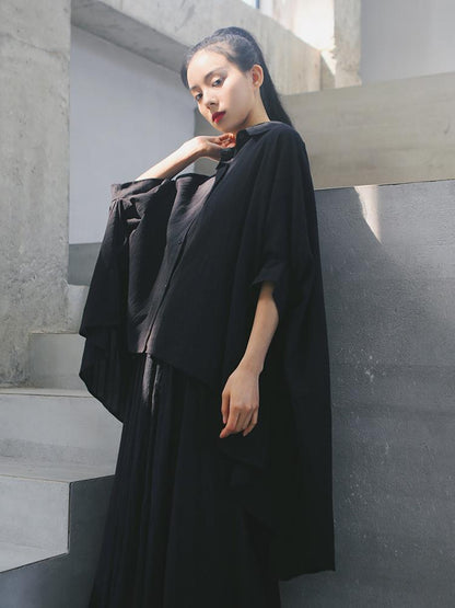 Loose Cropped BF Long Shirt