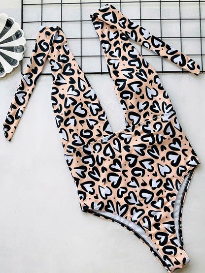 Plunging Padded One Piece Swimsuit