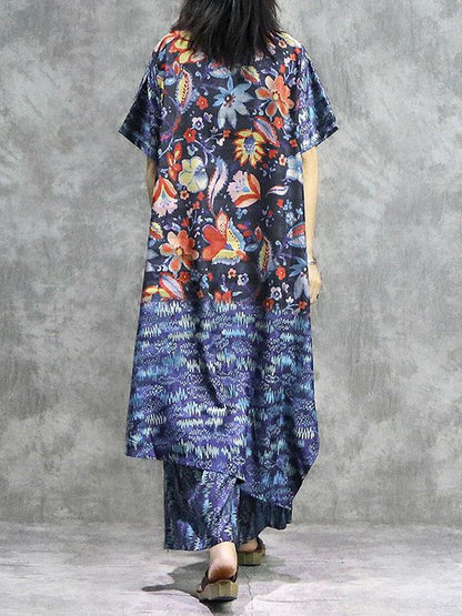 New Loose Oversize Printed Dress + Wide Leg Pants