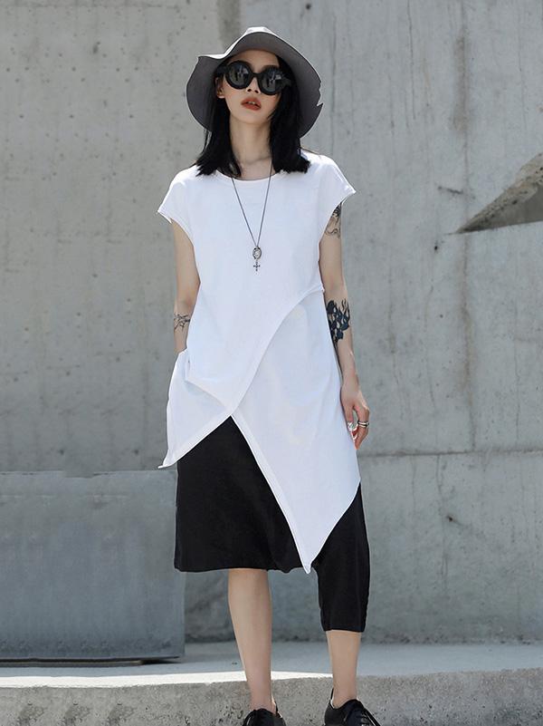 Irregular Split-side T-shirt