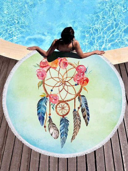 Rose Around Printed Nice Beach Mats