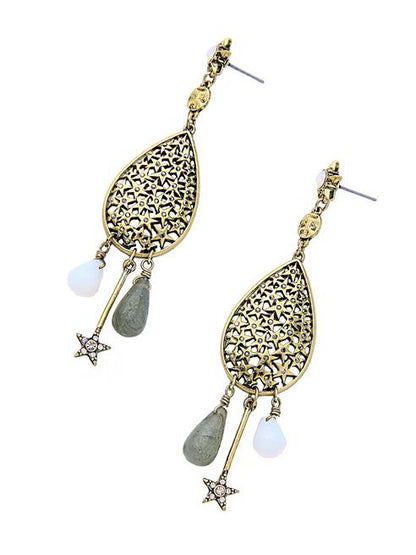 Drop Pattern Hollow National Earrings