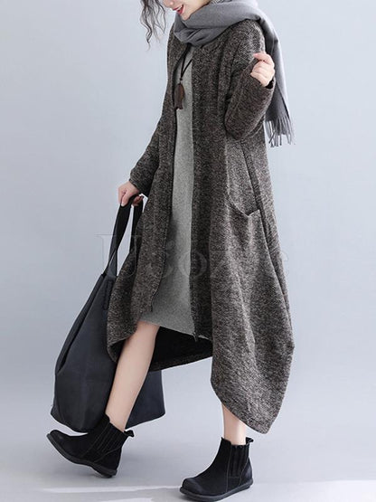 Loose Cropped Hemline Outwear