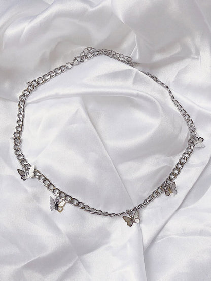 Stylish Alloy Butterfly Chain Necklace