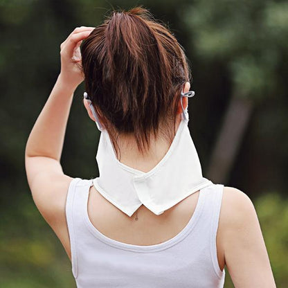 Solid Color Breathable Ice Silk Eye And Neck Protection Mask