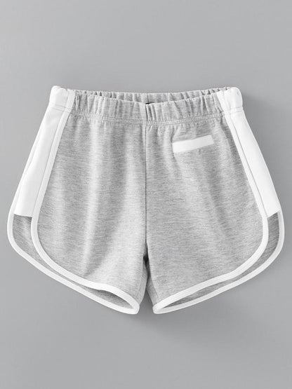 Two Tone Contrast Trim Sport Shorts