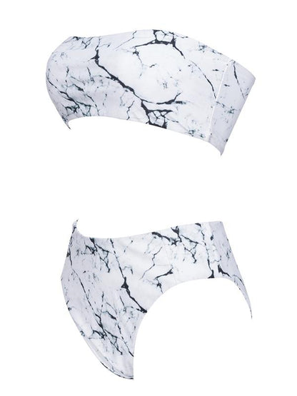 Bandeau Dull Bikinis Swimwear