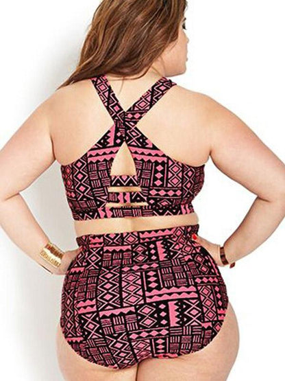 Cross Plus Size Bikini Swimsuit