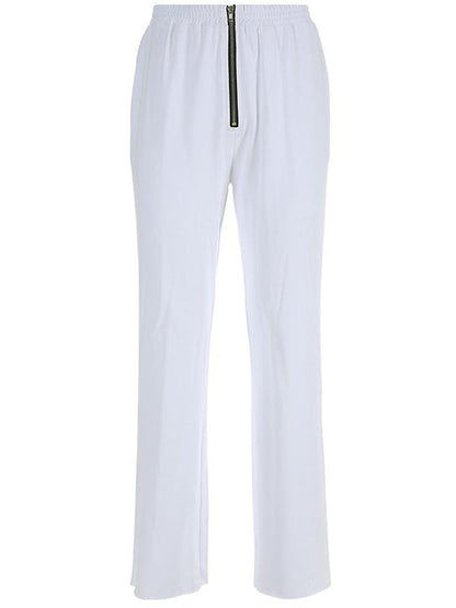 Zipper Casual Straight Leg Pants