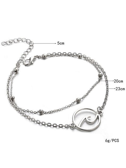Silver Vintage Alloy Footchain Accessories