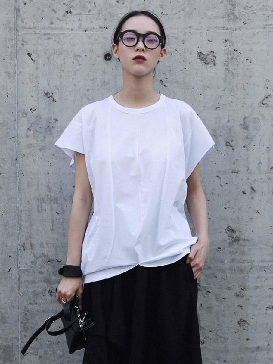 Summer Solid Split-joint T-Shirt