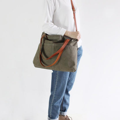 Handmade Large Canvas Tote Handbag