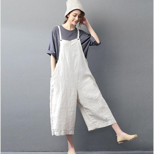 Casual loose jumpsuit linen overall