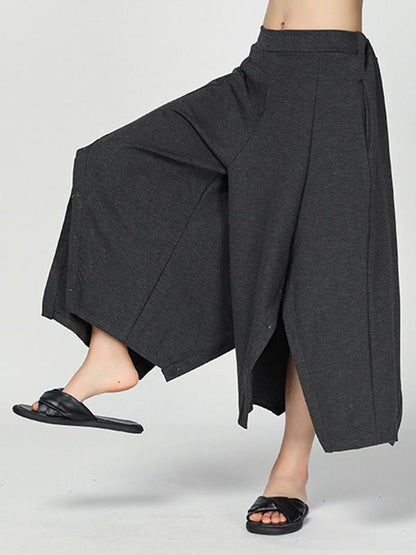 Loose Split-side Wide Leg Pants