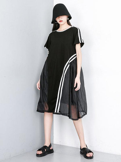 Summer Chiffon Asymmetric Midi Dress