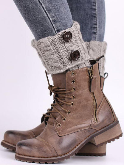 Solid Color Knitting Ankle Socks