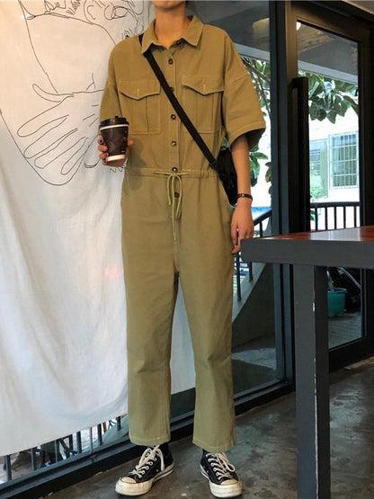 Loose Lace-up Overall