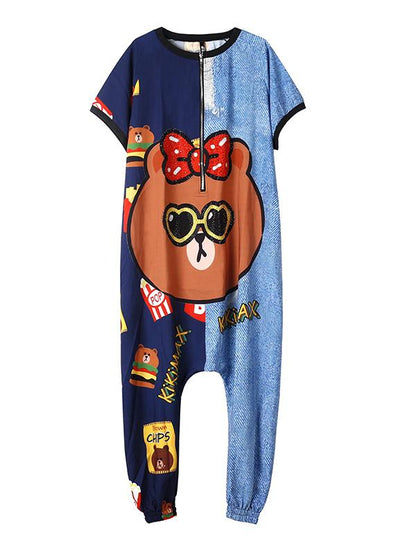 Street Casual Printed Jumpsuits