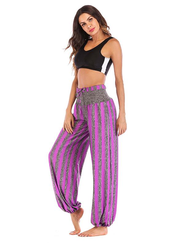 Simple Striped Wide Leg Casual Pants