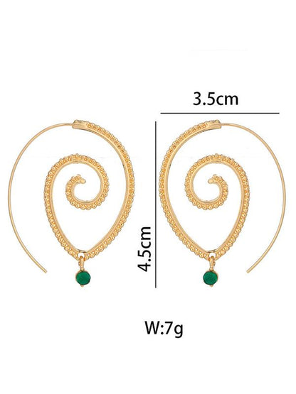 Vintage Retro Alloy Hollow Earrings Accessories