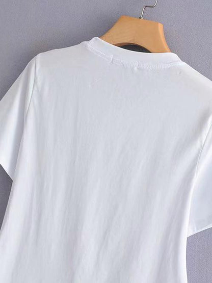 Casual Round-neck Short Sleeves Loose T-shirt